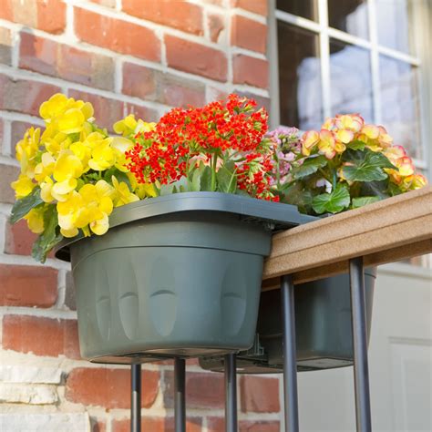 flower box for railing adjustable